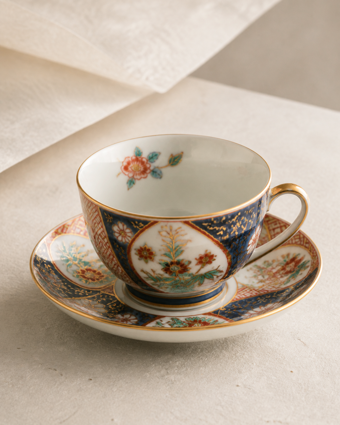 Kutani porcelain teacup